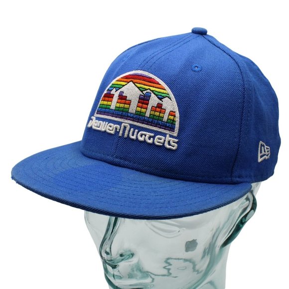 Denver Nuggets NBA Basketball New Era 59Fifty Blue Fitted Hat Cap Wool 7 1/4 - Picture 2 of 10